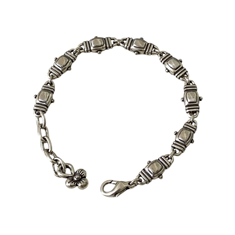 Brighton Silver Link Adjustable Bracelet 8in